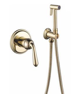 Гигиенический душ со смесителем Rose R0205E золото